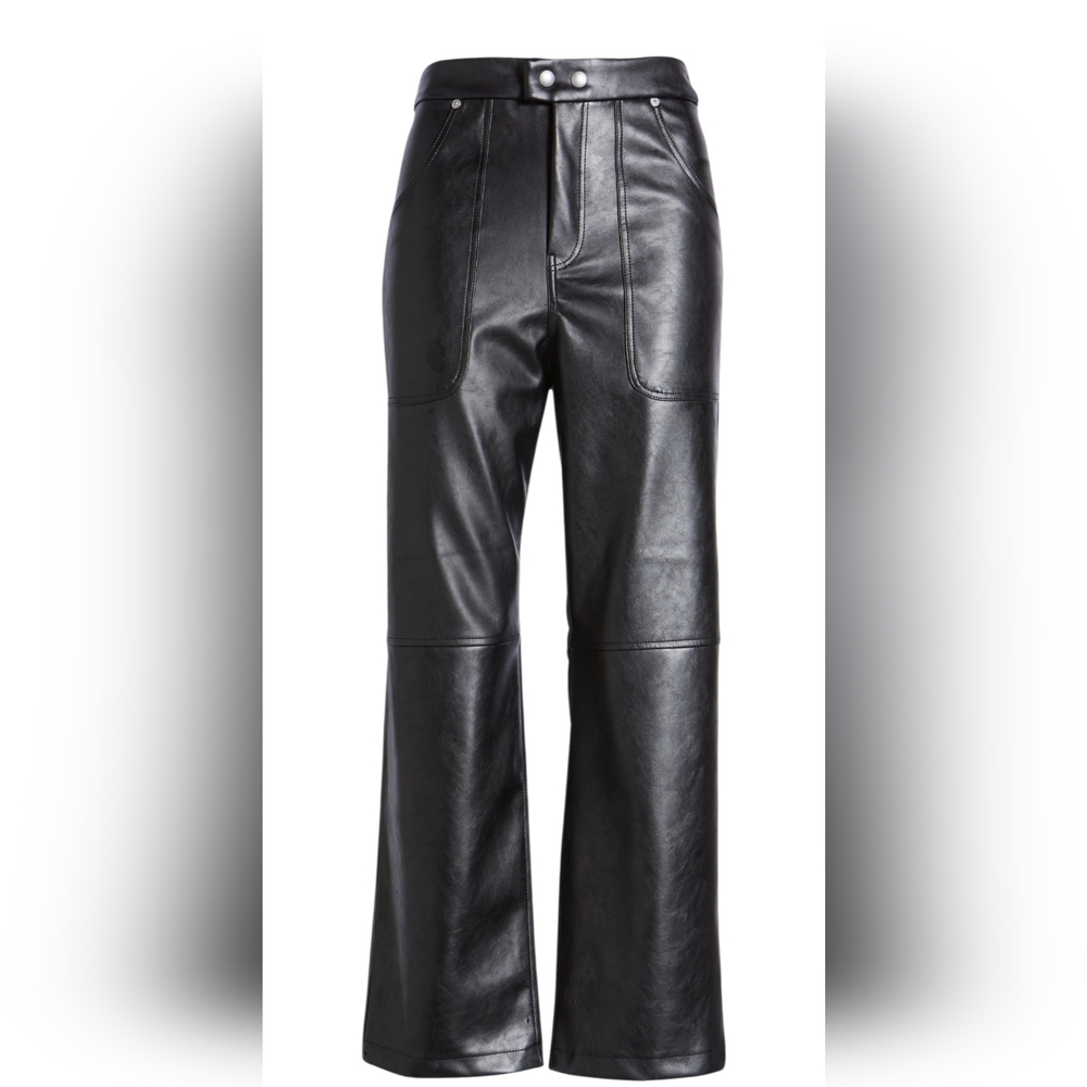 Blank NYC Black Leather Pants/ Baxter‎ Rib Cage Pants